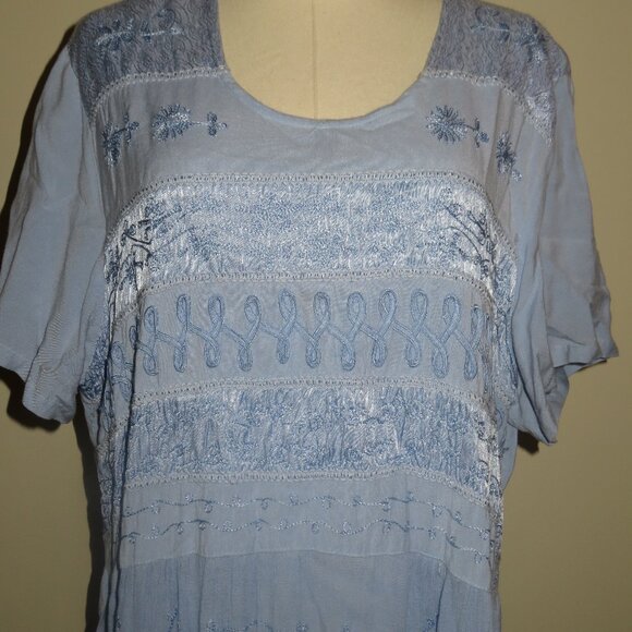 Naqui Periwinkle Blue Embroidered Dress - Picture 6 of 8